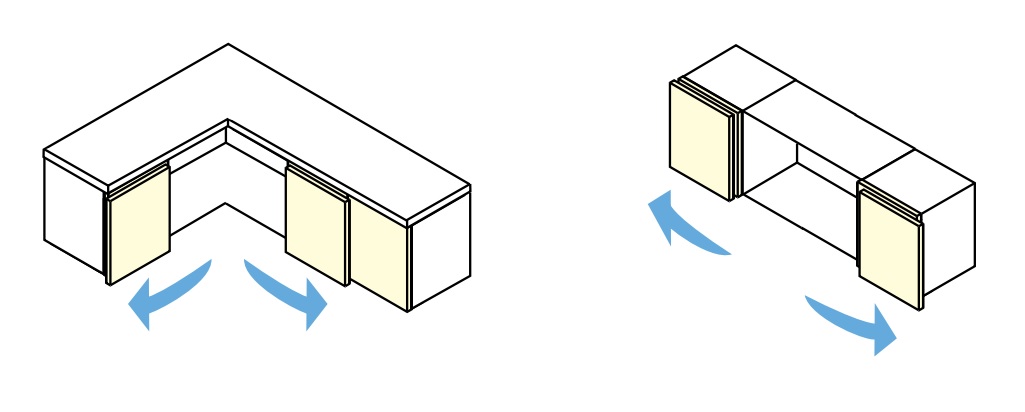 Phụ kiện tủ bếp thông minh - Bản lề âm HES3D